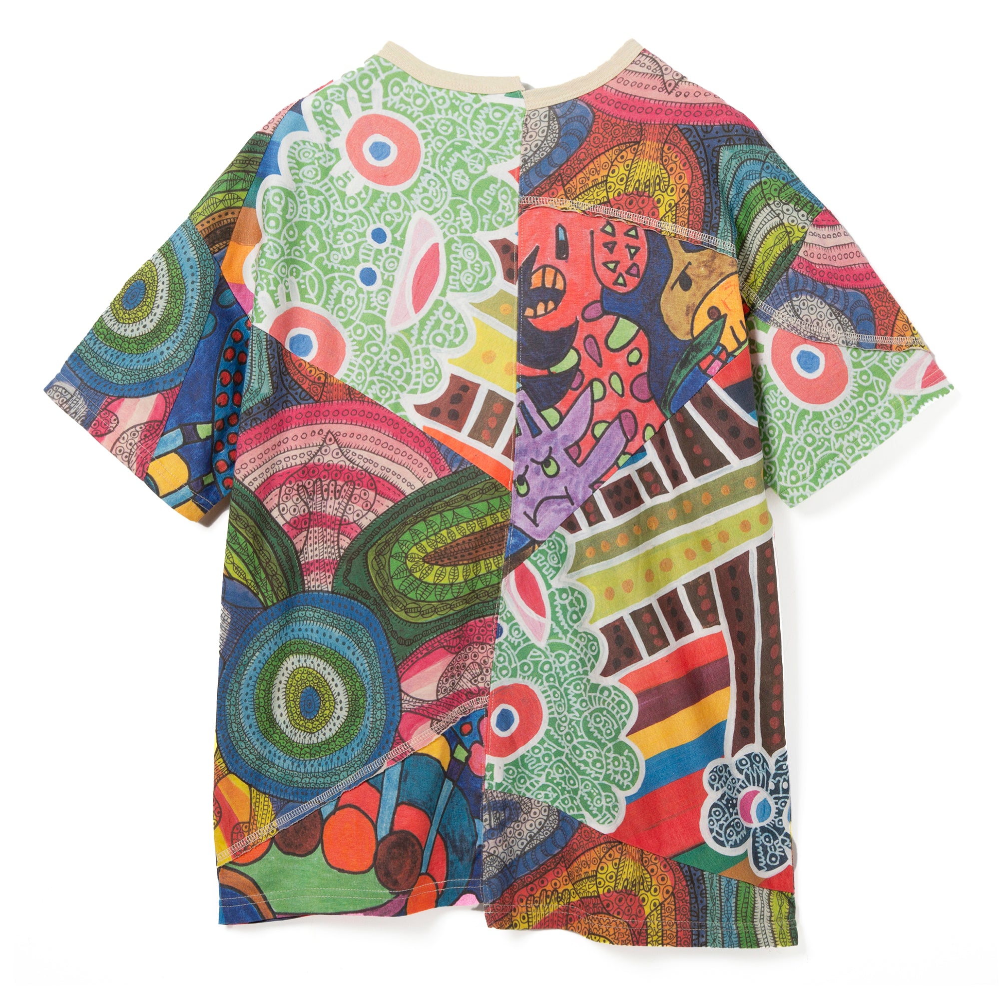 パッチワークTシャツ(カラフルみんなのエスディージーズ) – TOKYO KNIT